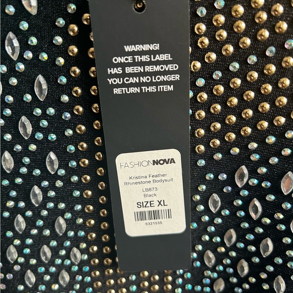 Fashion Nova, Very unique, Beautiful Sparkly bodysuit, size XL, New with tags - Picture 7 of 8